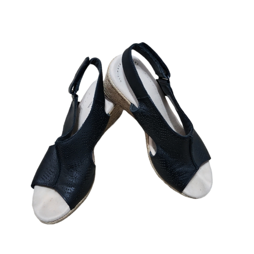 Clarks Ulimate Comfort Women's Black Wedges‎ size US 6.5